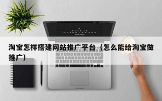 铜川淘宝怎样搭建网站推广平台（怎么能给淘宝做推广）